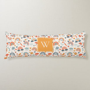 Niedliches Orange Blue Spring Rainbow Clouds Muste Seitenschläferkissen