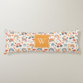 Niedliches Orange Blue Spring Rainbow Clouds Muste Seitenschläferkissen