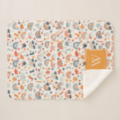 Niedliches Orange Blue Spring Rainbow Clouds Muste Sherpadecke (Vorderseite (Horizontal))