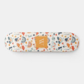 Niedliches Orange Blue Spring Rainbow Clouds Muste Skateboard (Horizontal)