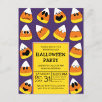 Niedliches Orange Candy Corn Emojis Halloween-Part