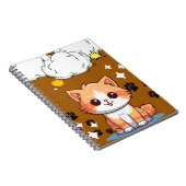 Niedliches Orange Cat Explosion Notebook - Fun Com Notizblock (Rechte Seite)