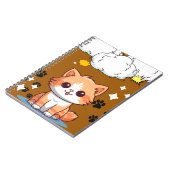 Niedliches Orange Cat Explosion Notebook - Fun Com Notizblock (Linke Seite)
