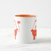 Niedliches Orange Electric Car Personalisiert Tasse (Zentrum)