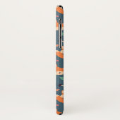 Niedliches Orange Fox Tiermuster Monogramm Case-Mate iPhone Hülle (Hinten/Links)