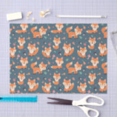 Niedliches Orange Fox Tiermuster Seidenpapier (Handwerk)