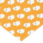 Niedliches Orange-Ghost-Muster - Halloween-Design Tischdecke (Schrägansicht)