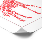 Niedliches Orange Giraffe Baby Kinderzimmer Jugend Poster (Ecke)