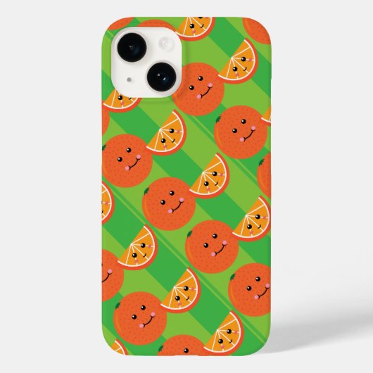 Niedliches Orange iPhone Case (Rückseite)