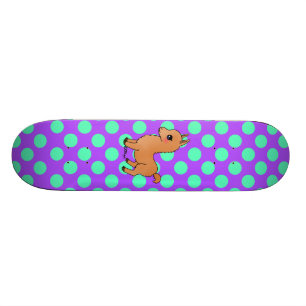 Niedliches orange Lama Skateboard