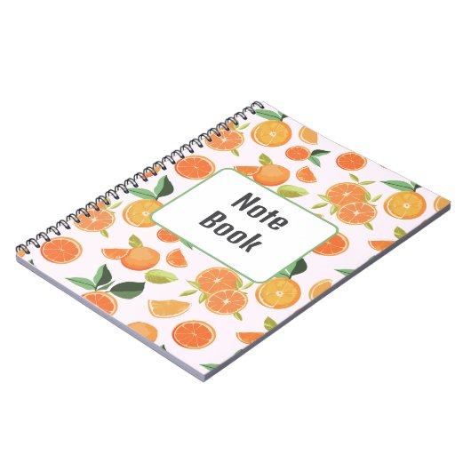 Niedliches Orange-Notebook Notizblock (Linke Seite)