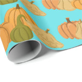 Niedliches Orange Pumpkin Patternpapier Geschenkpapier (Rolleneckpunkt)