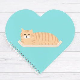 Niedliches Orange Tabby Cat Spiral Notebook Notizblock