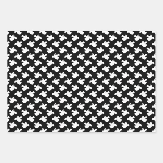 Niedliches Orange und Schwarzes Geist Geschenkpapier Set (Vorderseite 2)