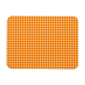 Niedliches Orange- und Weißgeometrie-Muster Magnet (Horizontal)