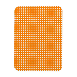 Niedliches Orange- und Weißgeometrie-Muster Magnet