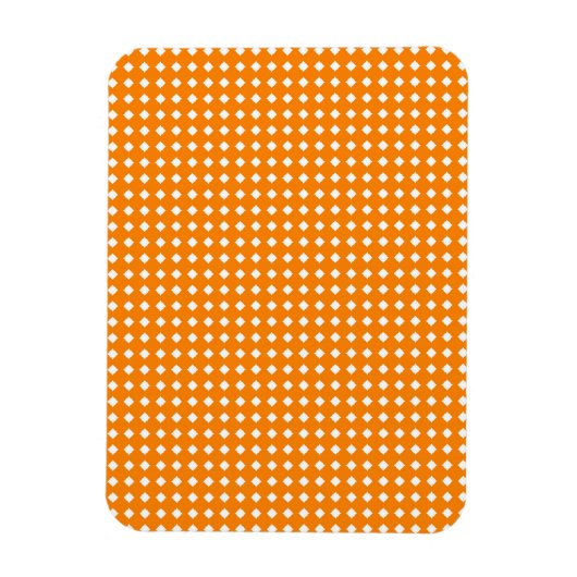 Niedliches Orange- und Weißgeometrie-Muster Magnet (Vertikal)
