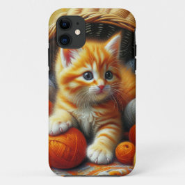Niedliches Orange- und White Kitten-Spiel im Garn Case-Mate iPhone Hülle