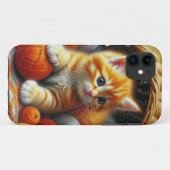 Niedliches Orange- und White Kitten-Spiel im Garn Case-Mate iPhone Hülle (Rückseite (Horizontal))