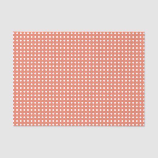 Niedliches Orange & White Polka Dot Pattern Hallow Seidenpapier (Vorderseite)