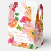 Niedliches orangefarbenes, hellrosa, florales Brid Geschenkschachtel (Geöffnet)