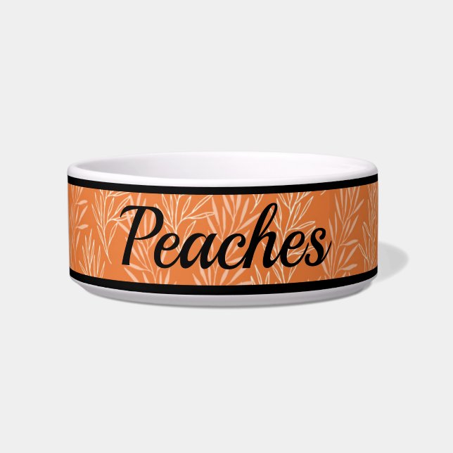 Niedliches Orangefarbenes Muster, kundenspezifisch Napf (Vorderseite)