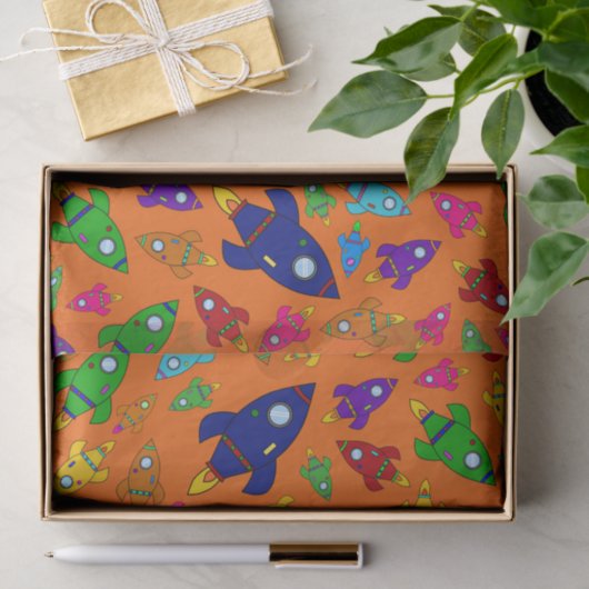 Niedliches Orangenflugmuster Seidenpapier (Geschenk)