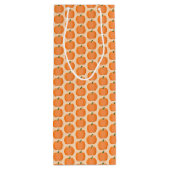 Niedliches Orangengeschlecht - Neutrale Pumpkin-in Geschenktüte Für Weinflaschen (Rückseite)