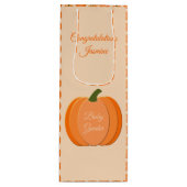 Niedliches Orangengeschlecht - Neutrale Pumpkin-in Geschenktüte Für Weinflaschen (Vorderseite)