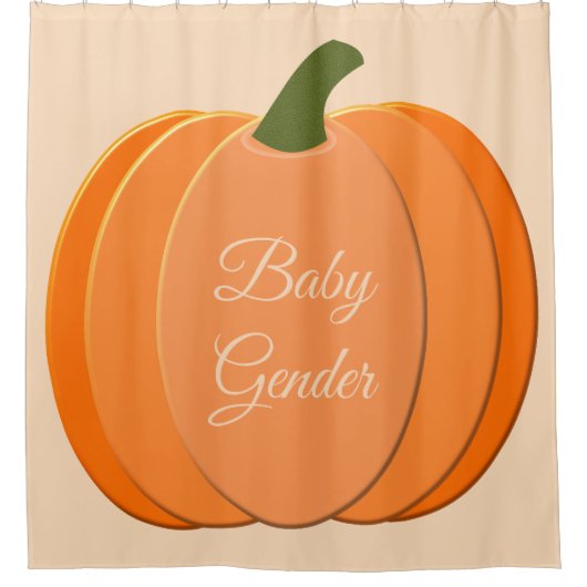 Niedliches Orangengeschlecht - Neutraler Pumpkin Duschvorhang (Vorderseite)