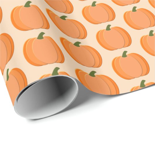 Niedliches Orangengeschlecht - Neutraler Pumpkin G Geschenkpapier (Rolleneckpunkt)