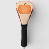 Niedliches Orangengeschlecht - Neutraler Pumpkin Golf Headcover (Vorderseite)