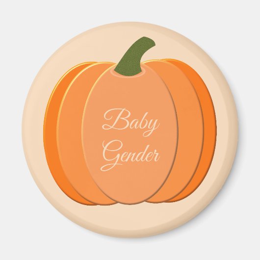 Niedliches Orangengeschlecht - Neutraler Pumpkin Magnet (Vorne)
