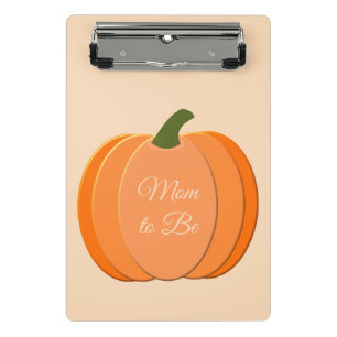 Niedliches Orangengeschlecht - Neutraler Pumpkin Mini Klemmbrett
