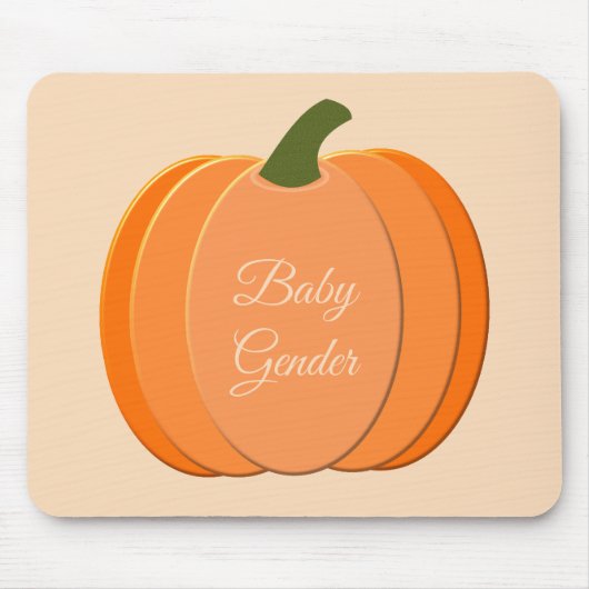 Niedliches Orangengeschlecht - Neutraler Pumpkin Mousepad (Vorne)