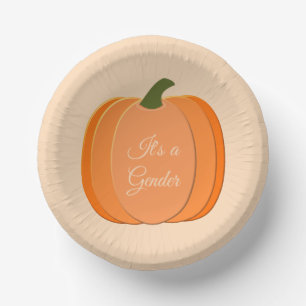 Niedliches Orangengeschlecht - Neutraler Pumpkin Pappteller