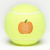Niedliches Orangengeschlecht - Neutraler Pumpkin Tennisbälle (Rückseite)