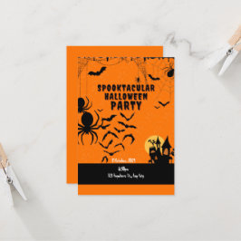Niedliches Orangenghost-Halloween-Party Einladung