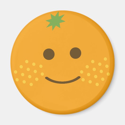 Niedliches Orangenglas Magnet (Vorne)