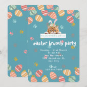 Niedliches Orangenkatzenjause Einladung (Vorne/Hinten)