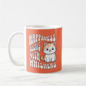 Niedliches Orangenkomisches KatzenSprichwort Kaffeetasse (Links)