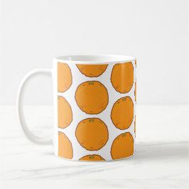 Niedliches Orangenmuster Kaffeetasse