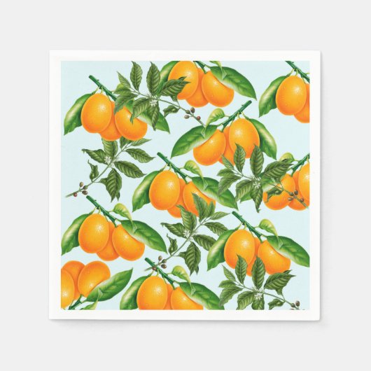 Niedliches Orangenpapier Napkins Serviette (Vorderseite)