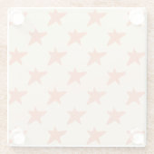 Niedliches Orangensternmuster Glasuntersetzer (Rückseite)