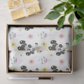 Niedliches Oriental Pandas Muster auf Weiß Seidenpapier (Geschenk)