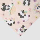 Niedliches Oriental Pandas Muster in Beige Seidenpapier (Ausschnitt)