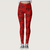 Niedliches Original Zeichnend Chinesisch Neues Jah Leggings (Vorderseite)