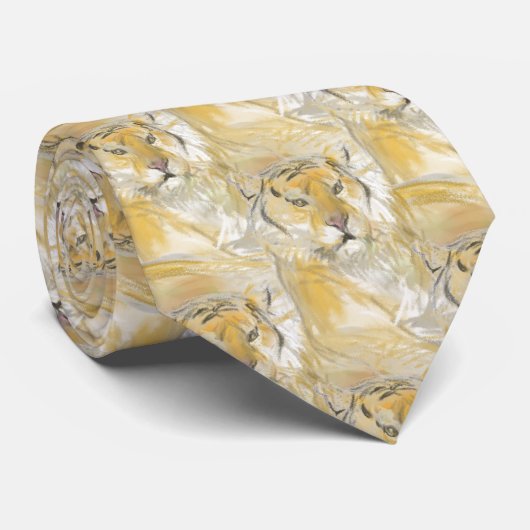 Niedliches Original Zeichnend Tiger Chinesisch Neu Krawatte (Gerollt)