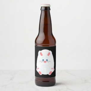 Niedliches Osterbrot und Ei Bierflaschenetikett
