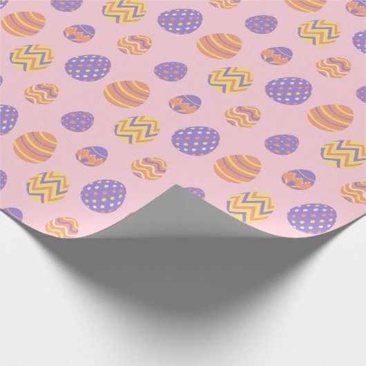 Niedliches Ostereier Muster farbenfroher Frühling Geschenkpapier (Ecke)